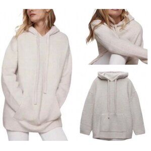 Zara Womens Sweater SZ XS Pullover Oversized Hoodie Cozy Soft Minimalist